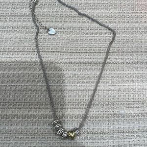 Super cute kids silver love necklace
